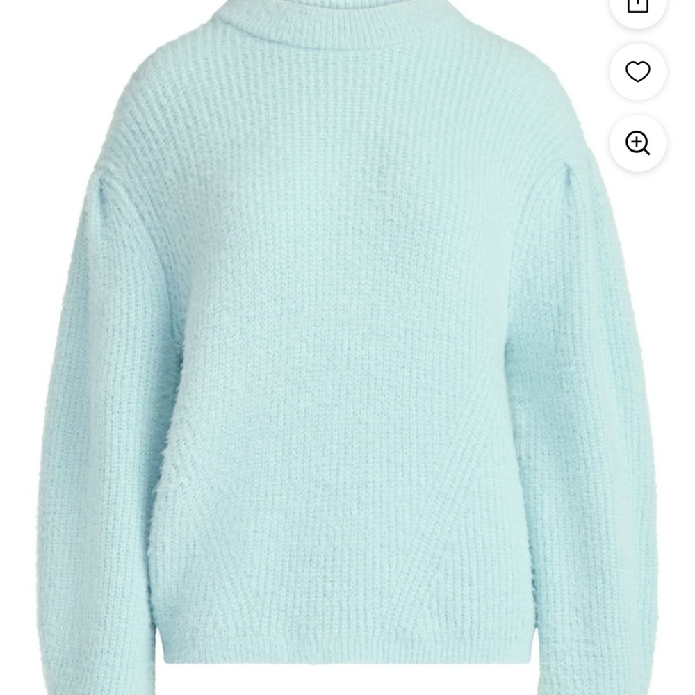 Scoop Teal Cozy Knit Crewneck Oversized Lightweight Sweater - Picture 6 of 9